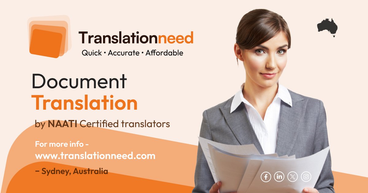 Document Translation In Australia By Naati Certified Translators